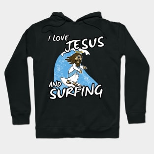 Christian Surfer, I Love Jesus and Surfing Hoodie